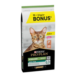 12 kg (10 + 2 kg ¡gratis!) Pro Plan Adult Sterilized Salmón Pienso para gatos