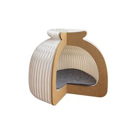 Althea Living - Cama Plegable para Gatos, papel kraft y cartón reciclado