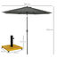Outsunny Conjunto de Sombrilla Gris, , large indicador imagen numero 3