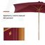 Sombrilla tipo parasol Outsunny color Vino, , large indicador imagen numero 5
