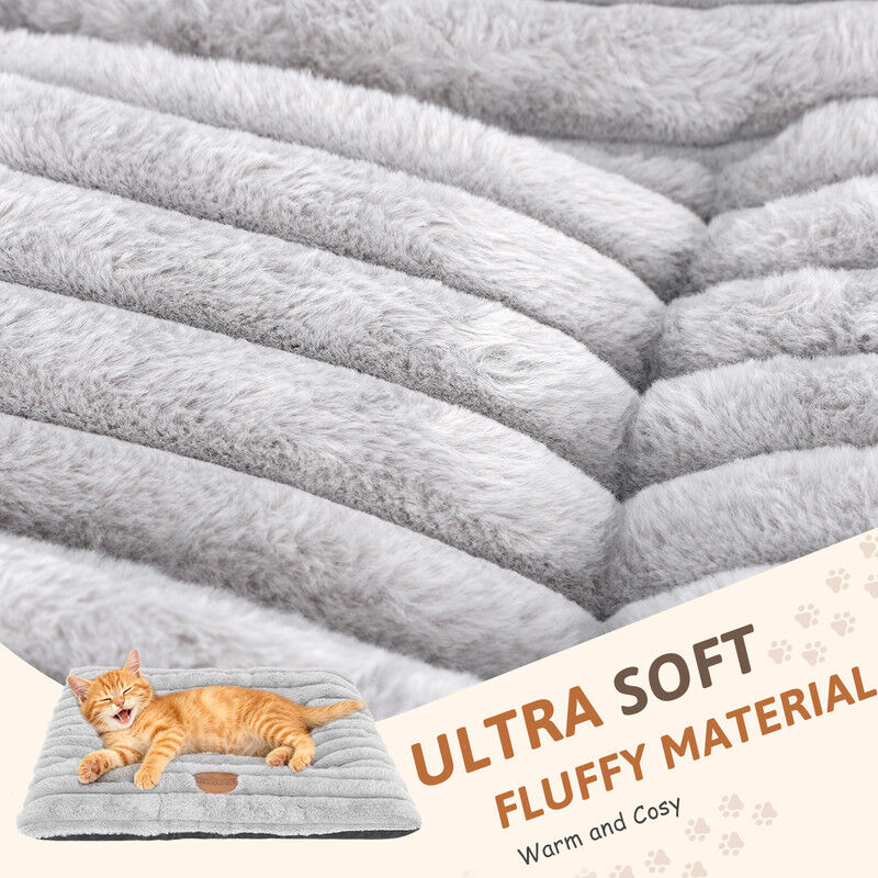 Nobleza Cama Cueva para Gatos y Perros Peque&ntilde;os (50 x 40 cm) - Coj&iacute;n de Peluche Suave y Lavable con Relleno Mullido de Alta Resistencia, Cama T&eacute;rmica Antideslizante para Sof&aacute;, Jaula o Suelo, Gris Talla S, , large Imagen numero 4