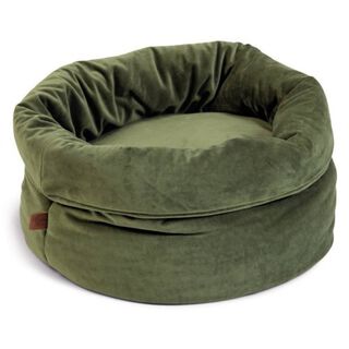 Cama de terciopelo para gatos color Verde