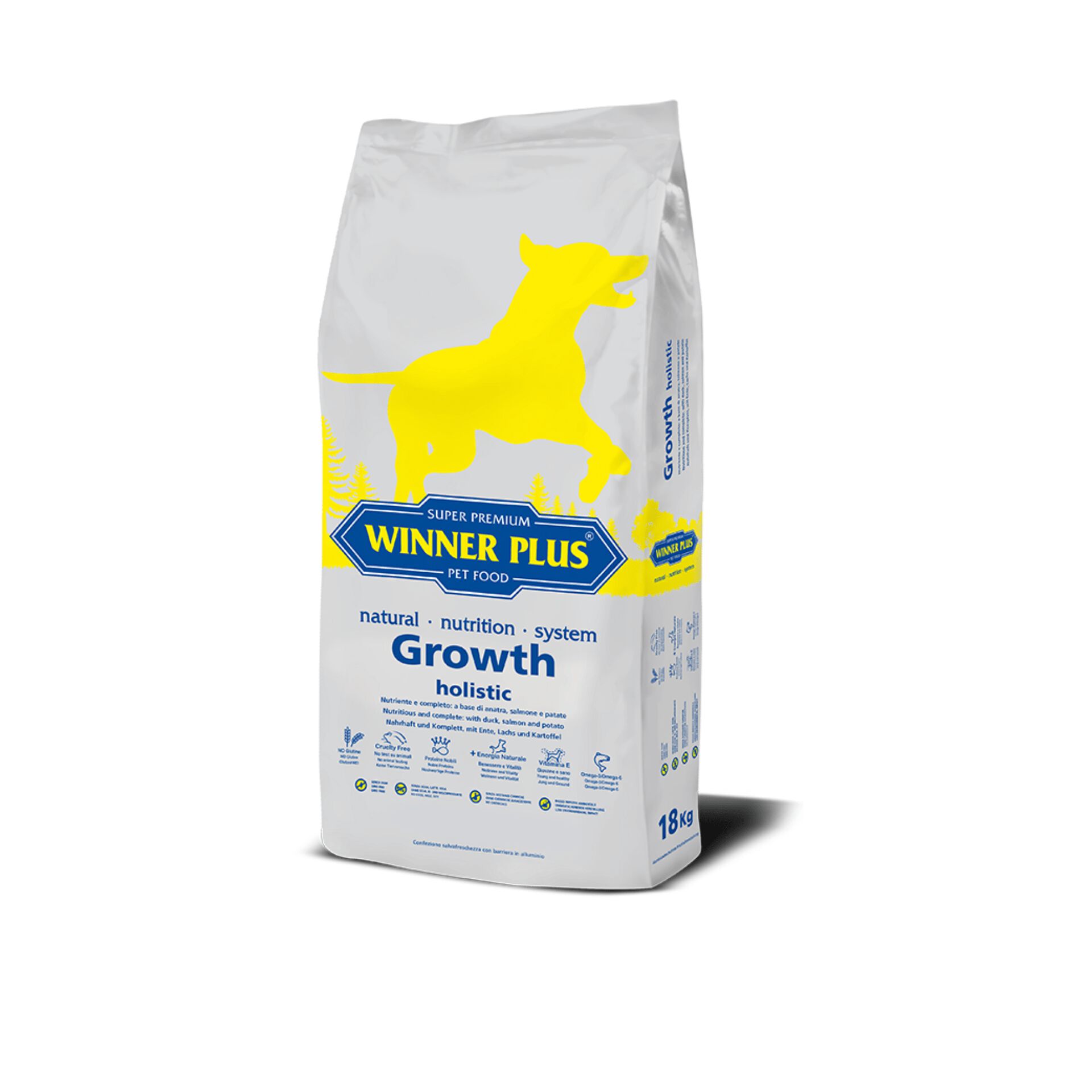 Winner Plus Pienso Hol&iacute;stico Growth Pato Y Salm&oacute;n Para Perros J&oacute;venes 12 Kg, , large Imagen numero 1