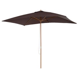 Outsunny Sombrilla de Jardín de Madera con Techo de Ventilación y Manivela Impermeable