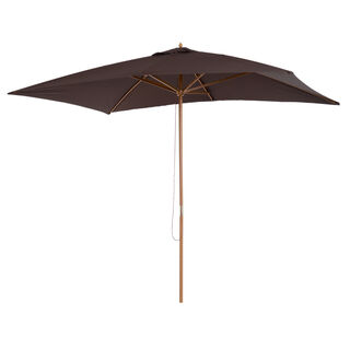Outsunny Sombrilla de Jardín de Madera con Techo de Ventilación y Manivela Impermeable