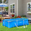 Outsunny Piscina Desmontable Tubular 252x152x65 cm con Depuradora de Cartucho 1200L/H Piscina Rectangular de Exterior para Adultos y Niños 2163L Azul, , large indicador imagen numero 2