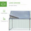 PawHut Gallinero Exterior Grande de Metal Galvanizado 3,03x6x1,95 m Jaula de Aves de 3 Habitaciones Cubierta de Tela Oxford Resistente a los Rayos UV y al Agua para Patio Plata, , large indicador imagen numero 4