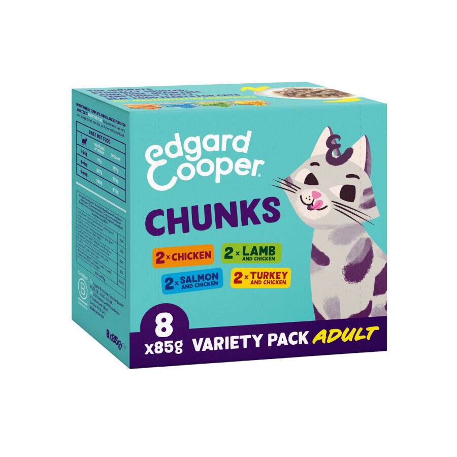 Edgard &amp; Cooper Adult Trocitos en Salsa lata para gatos thumbnail