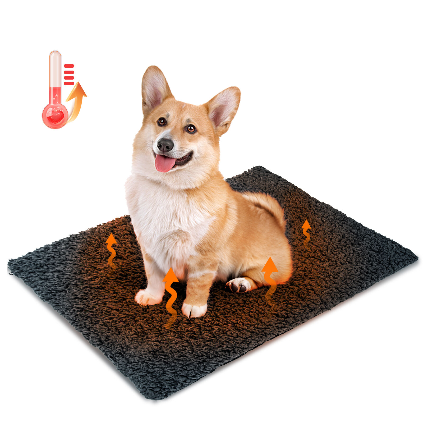 Nobleza Manta Autocalefactora para Perros y Gatos, Alfombra T&eacute;rmica, Manta T&eacute;rmica Lavable Antideslizante para Perros, Alfombrilla Autocalentable Esponjosa C&aacute;lida, Gris, 40x50cm, , large Imagen numero 7