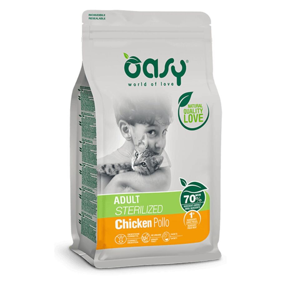 OASY GATO ADULT ESTERIL. POLLO 1.5 KG, , large Imagen numero 1