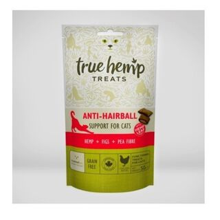 True leaf pet snack cáñamo antibolas de pelo sabor pollo para gatos