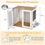 COSTWAY Jaula para Perros, Mueble de Jaula para Perros con Comedero Giratorio 360&deg;, Puertas de Doble Cerradura, Cuencos, Mesa Auxiliar Caseta para Mascotas Peque&ntilde;as y Medianas, 80 x 55,5 x 71,5 cm, , large indicador imagen numero 5
