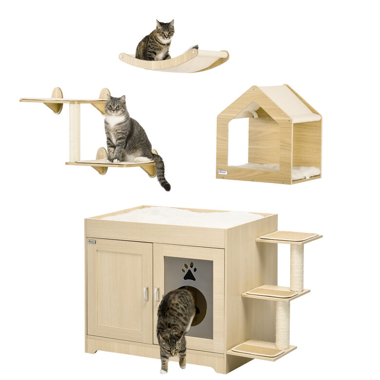 PawHut Conjunto para Mascotas Roble thumbnail