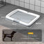 PawHut Inodoro para Perros Arenero para Perros con Bandeja para Entrenamiento de Cachorros en Exterior e Interior 63x48,5x6 cm Gris, , large indicador imagen numero 3