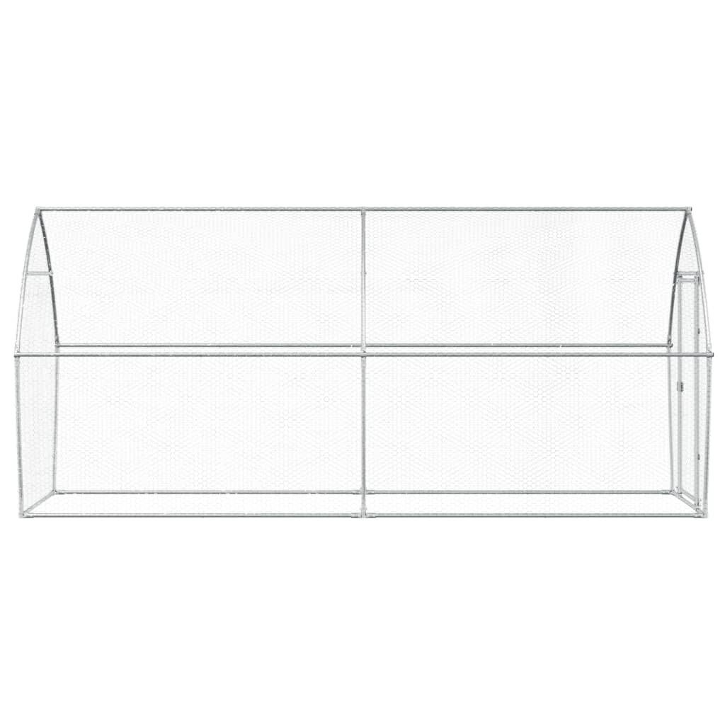 Vidaxl Jaula Para Gallinas Acero Galvanizado Plateado thumbnail