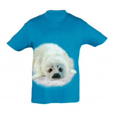 Camiseta para niños Ralf Nature bebé foca color azul