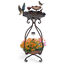 COSTWAY Comedero Pajaros Exterior de PP, Alimentación de Aves de Jardín, Comedero Vertical para Pájaros en Estilo Retro, Decorativo Exterior Baño de Pájaros (Bronce, 31 x 31 x 79 cm), , large indicador imagen numero 1