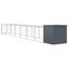 vidaXL Caseta perros con corral acero galvanizado gris 110x813x110 cm, , large indicador imagen numero 4