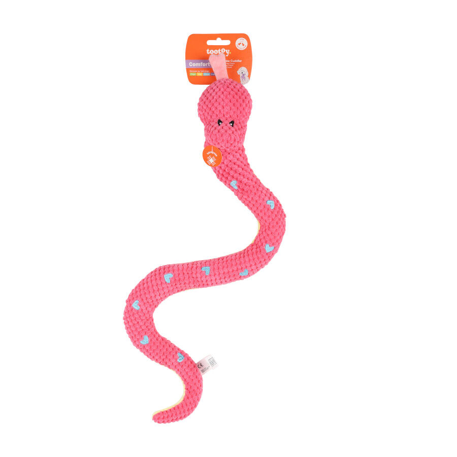 Tootoy! Serpiente Mordedor de Peluche Rosa para perros, , large Imagen numero 9