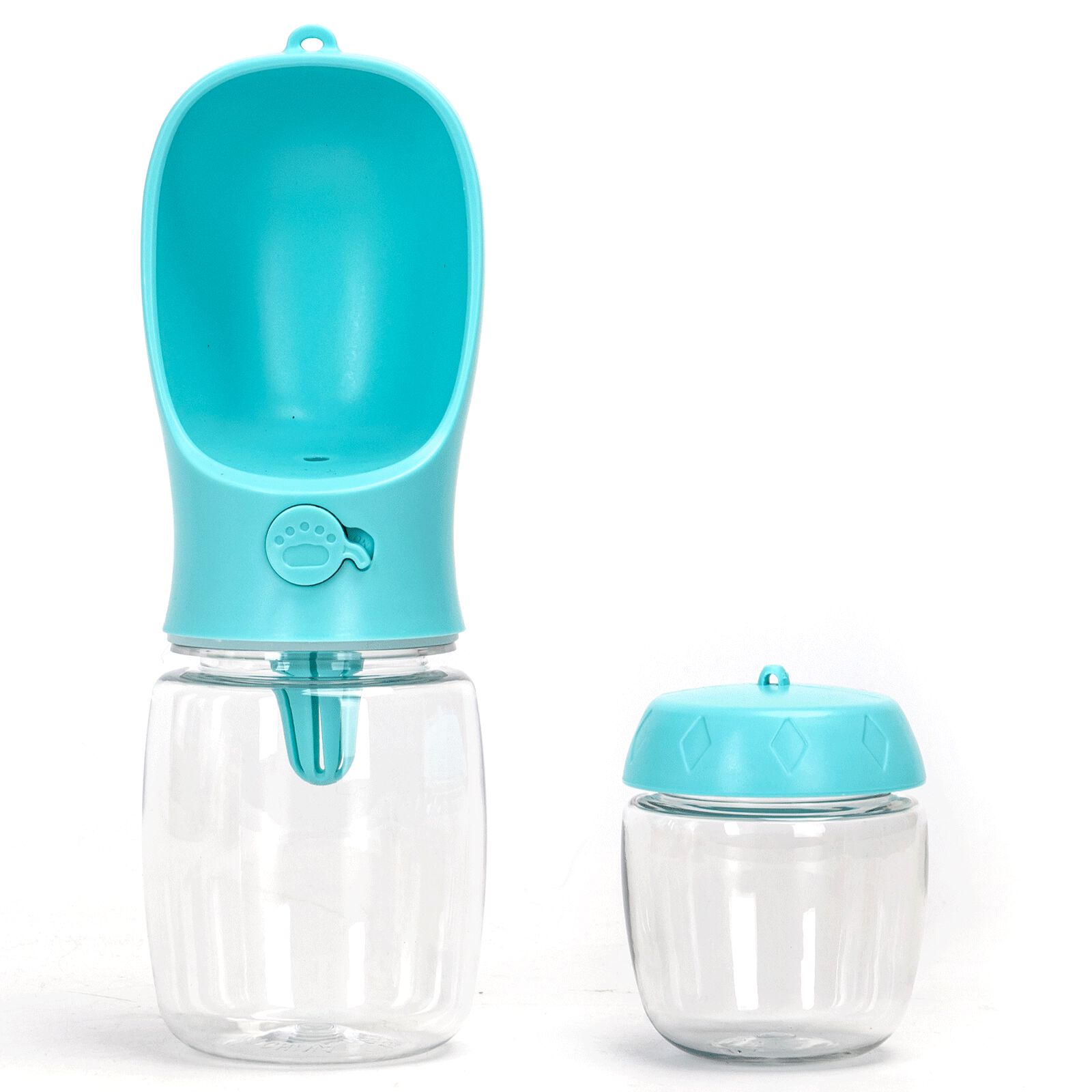 Nobleza Botella de Agua para Mascotas, 350ml Botellas de Agua para Perro Gato con 100ml Recipiente de Comida para para Caminar Viajar Acampar, , large Imagen numero 3
