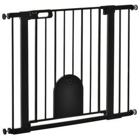 PawHut barrera de seguridad de mascotas color Negro