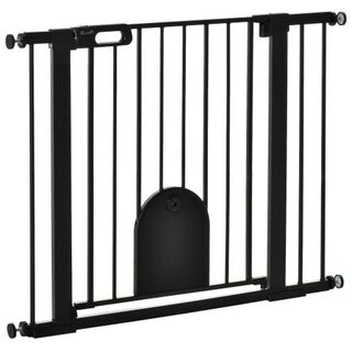 PawHut barrera de seguridad de mascotas color Negro