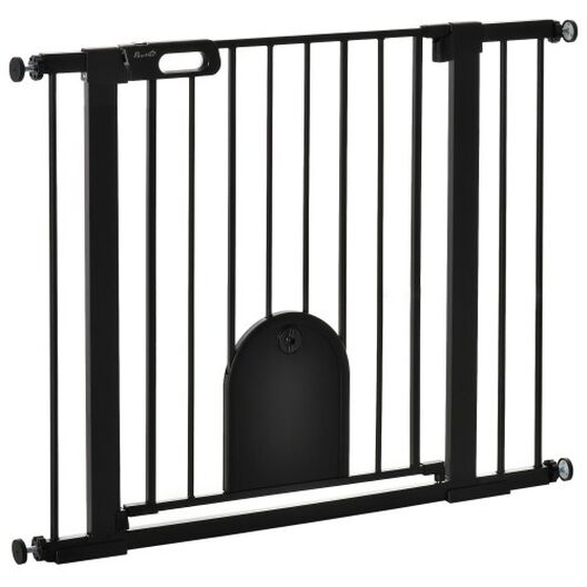 PawHut barrera de seguridad de mascotas color Negro, , large image number null