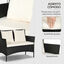 Outsunny Muebles de Jardín Negro, , large indicador imagen numero 4