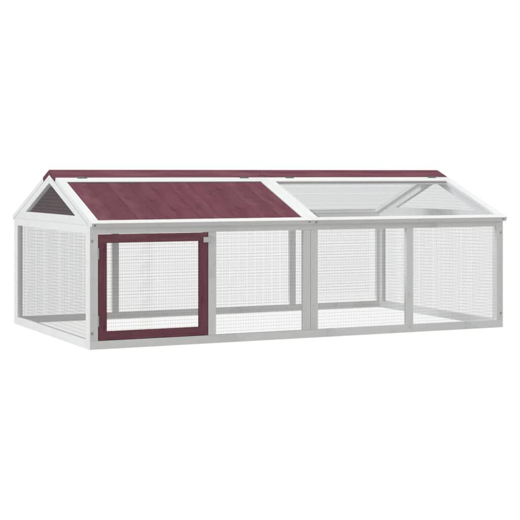 VidaXL Corral de madera maciza pino moca para roedores