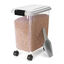 Nobleza - Contenedor de Comida para Mascotas 20L, Mascotas Caja de Alimentos con Ruedas Contenedor, Tapa abatible, hermética, Transparente, Ruedas y Pala, para Comida para Perros y Gatos, Gris, , large indicador imagen numero 1