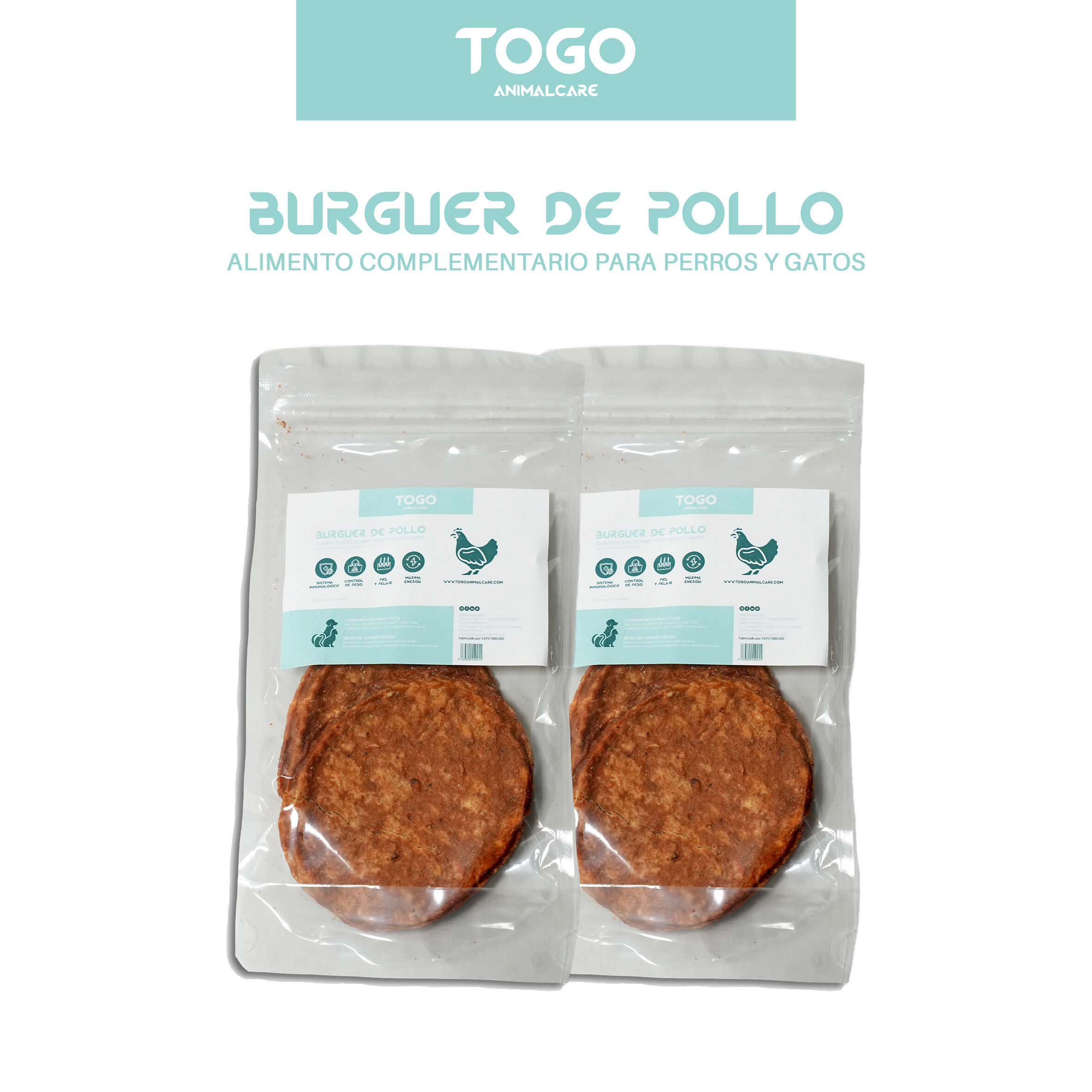 Burger de Pollo Togo Animal Care| Snacks Naturales, , large Imagen numero 6