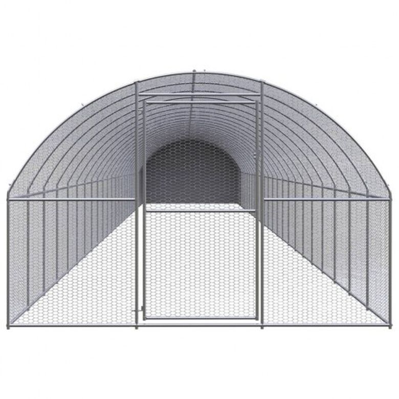 VidaXL Gallinero Exterior plateado thumbnail