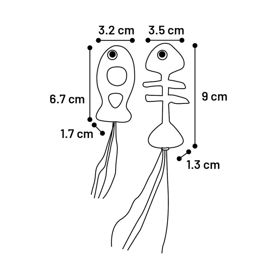 Flamingo Boleo Pez con Cuerda para gatos thumbnail