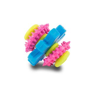 Ibañez Juguete de goma con ruedas giratorias multicolor para perros
