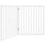 vidaXL Puerta para perros plegable 2 paneles madera álamo blanca 160cm, , large indicador imagen numero 1