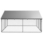 VidaXL Perrera Exterior Plateada para perros, , large image number null