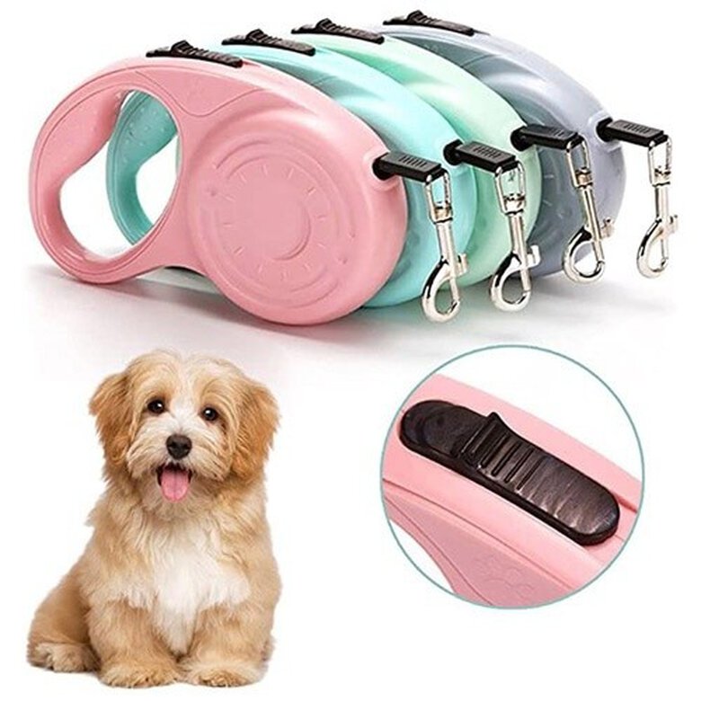 Correa extensible MyPetCare para perro color Rosa, , large image number null