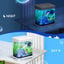 Nobleza - Acuario de Cristal 7L con Iluminaci&oacute;n LED y Sistema de Filtro, Pecera con Cubierta y Accesorios para Peces de Agua Dulce y Salada, Dise&ntilde;o Curvo Moderno, , large indicador imagen numero 3