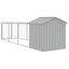 vidaXL Gallinero con corral acero galvanizado gris claro 117x609x123cm, , large indicador imagen numero 16