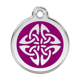 Red dingo Placa identificativa Acero Inoxidable Esmalte Flechas Tribales Morado para perros