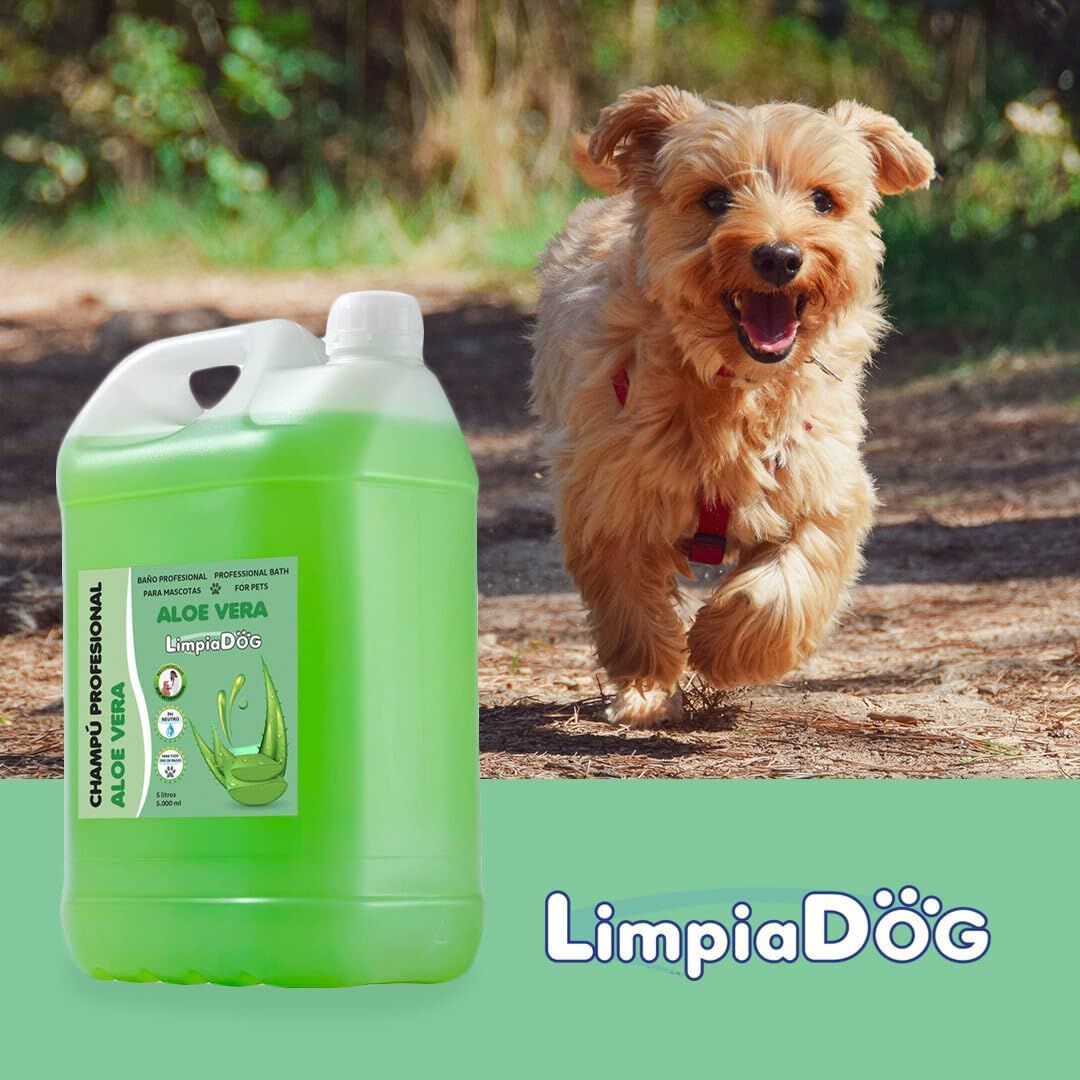 LIMPIADOG Champu para Perros hidratante Aloe Vera, para Todas Las Razas y Edades, Aroma Fresco y Natural 5 Litros, , large Imagen numero 3