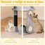 COSTWAY Rascador para Gatos de 144 cm, Árbol Rascador para Gatos de 5 Niveles con 3 Postes de Sisal para Rascar y Tablero, Condominio, Plataformas, Hamaca, Cama, Árbol de Actividades para Gatitos, , large indicador imagen numero 4