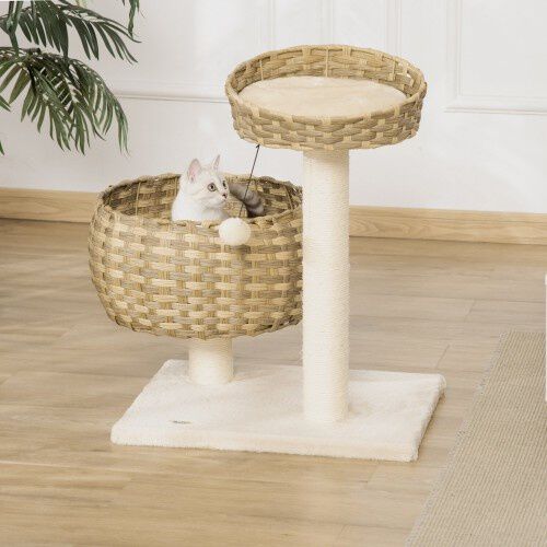 PawHut &Aacute;rbol Mediano con Cama Superior para gatos, , large Imagen numero 2