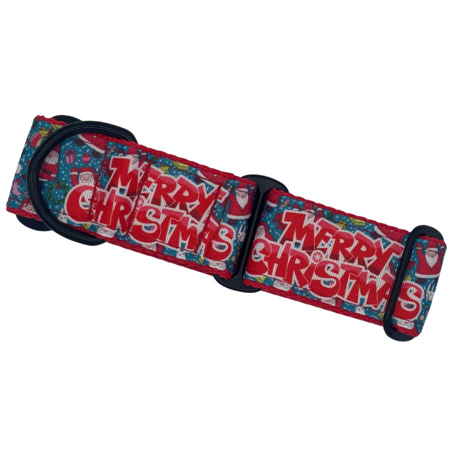 EGV - Collar Martingale Navidad 4 cm ancho, Collar galgo hecho a mano en Espa&ntilde;a (Merry Christmas), , large Imagen numero 7