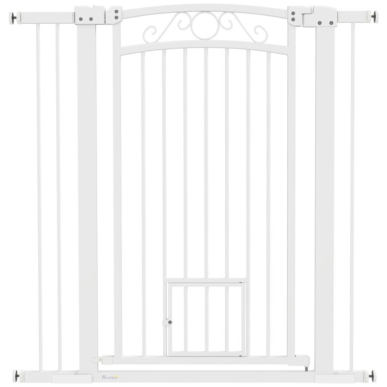 PawHut Barrera de Seguridad Blanca para Perros y Gatos thumbnail