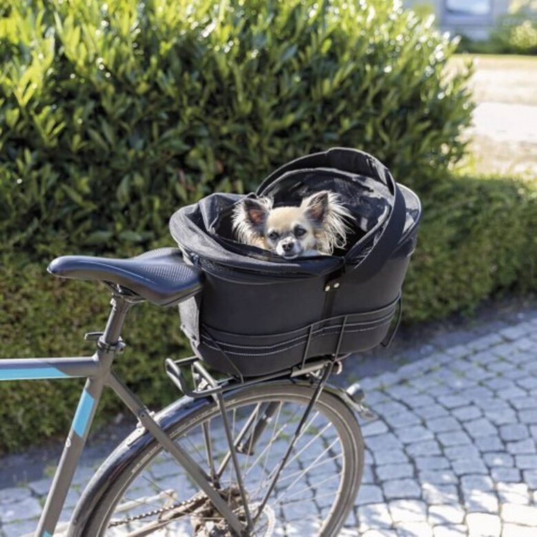 Transportín de bicicleta para mascotas color Negro, , large image number null