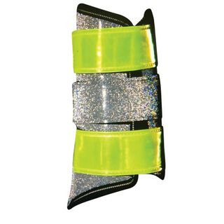 Protectores Brushing reflectantes Diamond para caballos color Amarillo