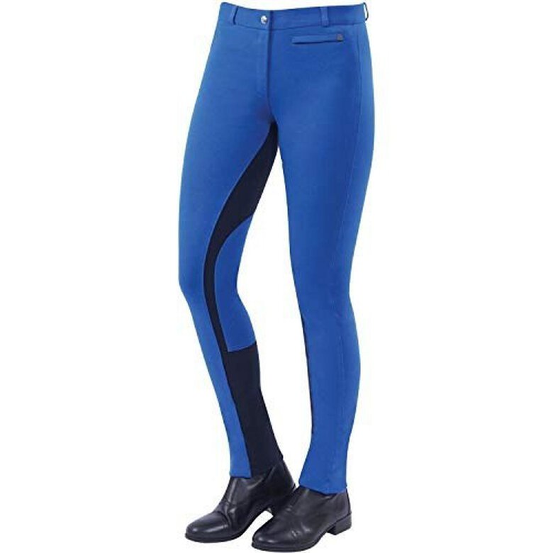 Pantalón de equitación con cremallera y culera Euro Supa-fit mujer color Azul/Azul marino, , large image number null