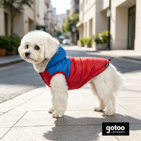Gotoo Abrigo Rojo con Capucha para perros