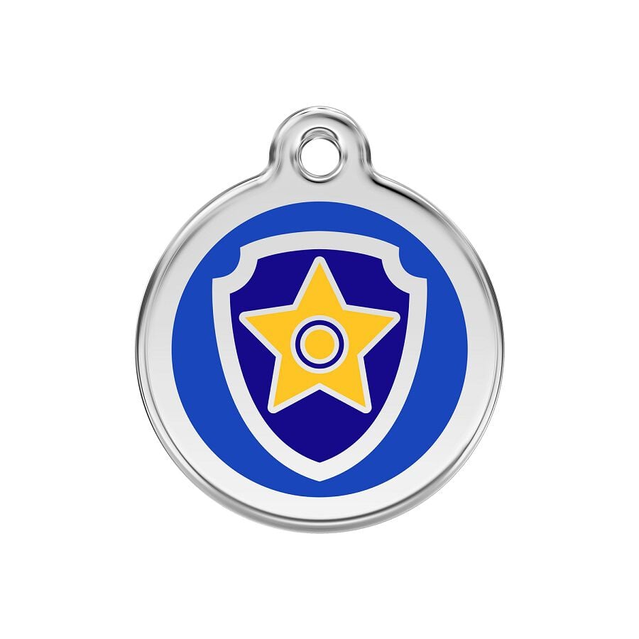 Placa identificativa Acero Inoxidable Esmalte Nickelodeon Paw Patrol Chase Azul para perros, , large Imagen numero 1